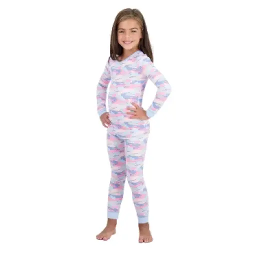 Sleep On It Girls Super Soft 2-Piece Snug Fit Pajama Set - Camo image {2}
