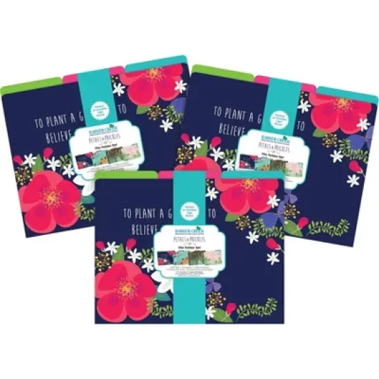 Barker Creek Petals and Prickles 14pt Letter-Size File Folders Multi-Design Set 36 per Set: Top Tab, 50 Sheet Capacity, Multicolored image {2}