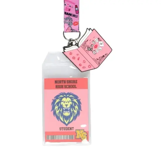 Mean Girls Lanyard ID Badge Holder North Shore High School w/ 2" Rubber Pendant image {1}