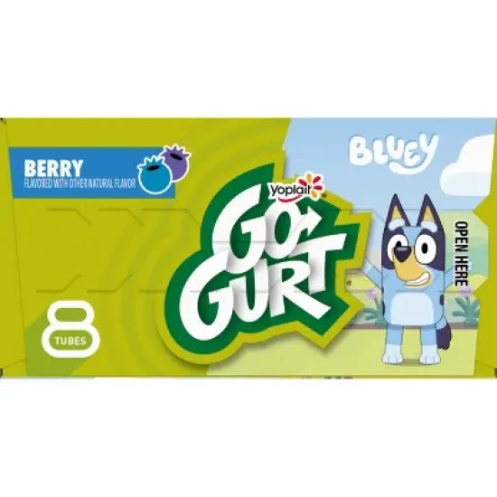 Yoplait Go-Gurt Strawberry and Blueberry Kids' Yogurt Tubes - 2oz/8ct image {5}