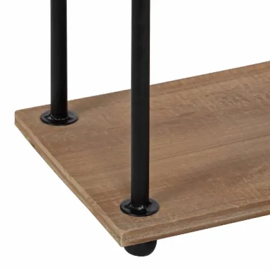 20" x 32" Walters Wood/Metal 3 Tier Shelving Brown - Kate & Laurel All Things Decor image {2}