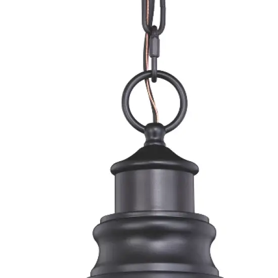 VAXCEL Delano 1 Light Bronze Gold Farmhouse Outdoor Barn Dome Pendant image {9}