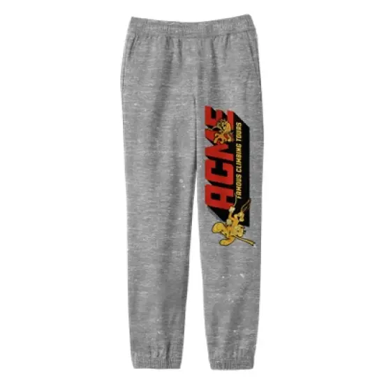 Looney Tunes Taz and Bugs Bunny Acme Famous Climbing Tours Youth Heather Gray Graphic Joggers image {3}