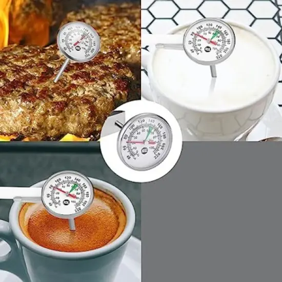 Itopfox Instant Read Food Thermometer with Clip for Coffee, Tea, Chocolate Milk Foam, and Meat Cooking image {8}