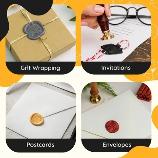Artellius Premium Sealing Wax Sticks (Bulk 30 Pack) Wax Seal Glue Gun Sticks, Envelope Seal Wax for Stamp Seals image {4}