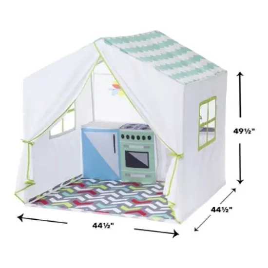 50-Inch Kitchen Playhouse Tent with 7-Piece Kitchen Cooking Set image {2}