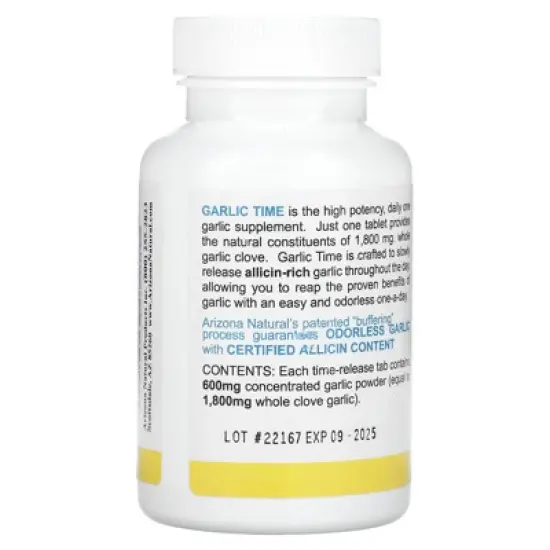 Arizona Natural Garlic Time, 600 mg, 90 Tablets image {2}