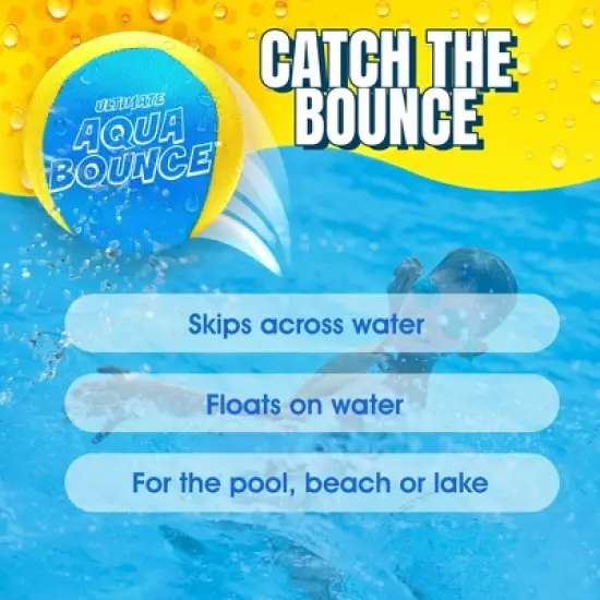 Activ Life Ultimate Larger 3" Size Skip Balls (Yellow/Cyan) Beach Pool Toys for Kids Ages 8-12 Year Old Boys Girls Gifts Basket image {4}