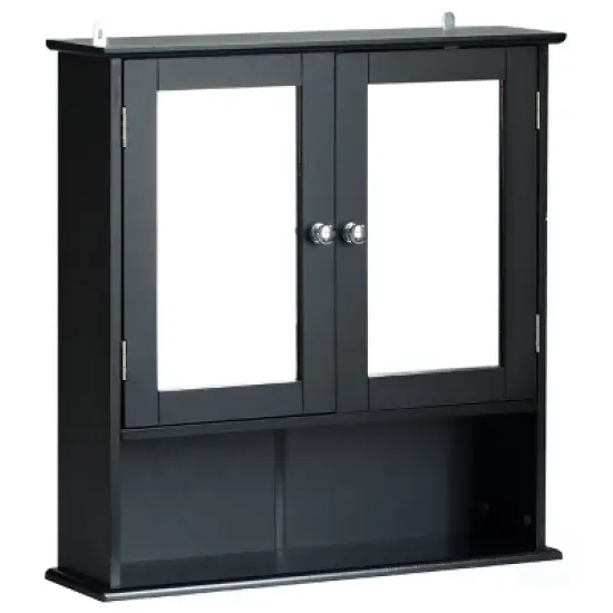 Basicwise Mirror Wall Mounted Cabinet For the Bathroom and Vanity with Adjustable Shelves image {3}