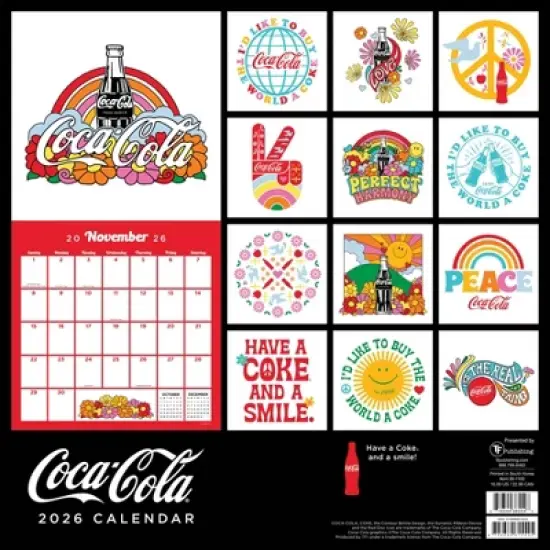 TF Publishing 13.5"x14.5" 2026 Coke Harmony Wall Calendar image {4}