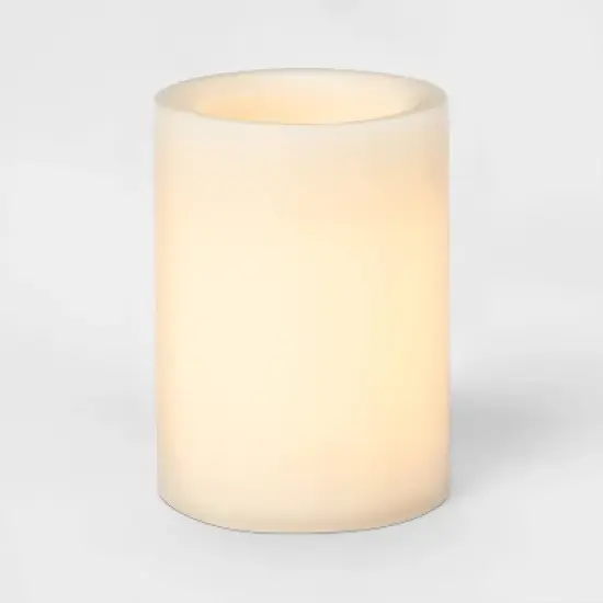 4" x 3"LED Flameless Black Wick Candle Cream - Threshold&trade; image {2}