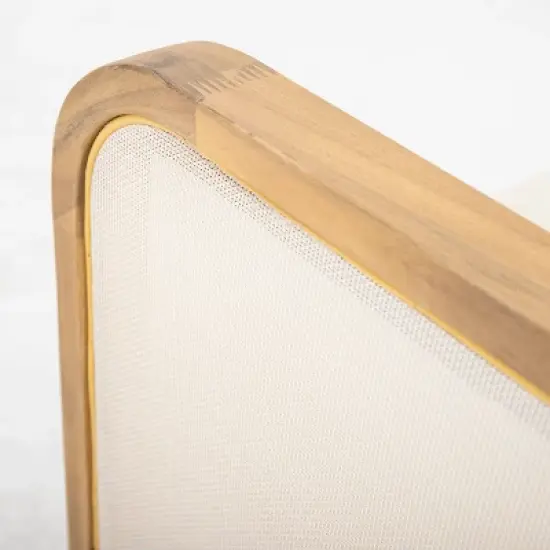 Christopher Knight Home Linksy Modern Patio Acacia Club Chair Water Repellent Cushion image {8}