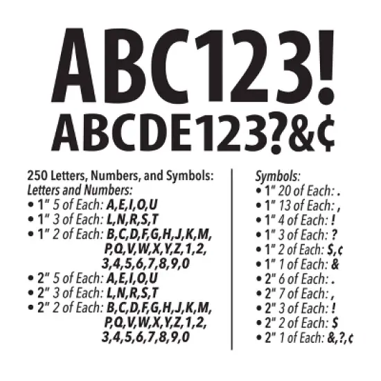 ArtSkills Vinyl Stickers Black Repositionable 250pc image {2}