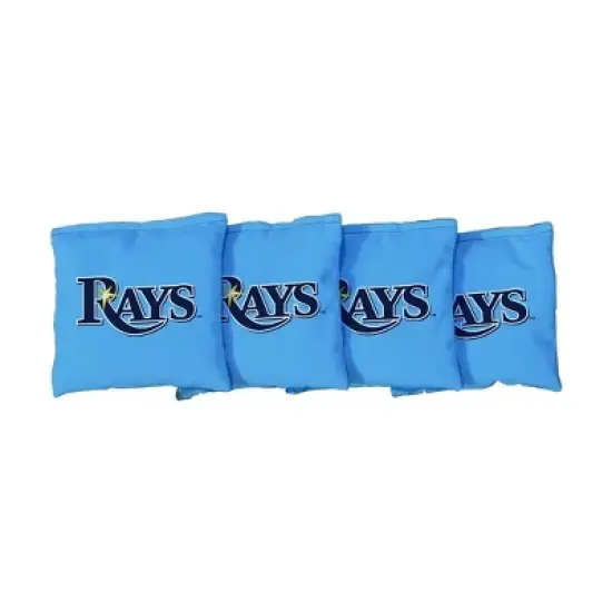 MLB Tampa Bay Rays Corn-Filled Cornhole Bags Light Blue - 4pk image {1}