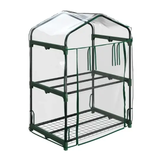 Home-Complete 2 Tier Greenhouse with PVC Cover image {11}