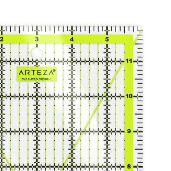 Arteza Acrylic Quilter Ruler, 6"x12" image {1}