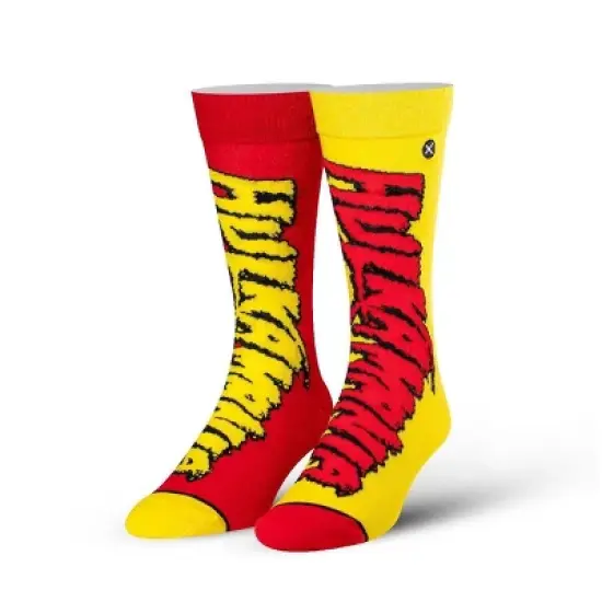 Odd Sox, WWE Elite, Hulk Hogan Men's Crew Socks, Large Assorted Styles image {3}