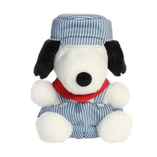 Aurora Mini Palm Pals Train Engineer Snoopy Peanuts Adorable Stuffed Animal Blue 5" image {1}