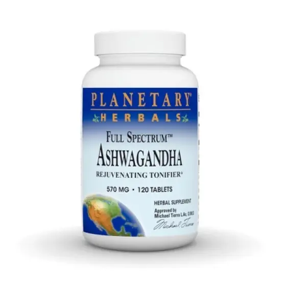 Ashwagandha 570mg Full Spectrum by Planetary Herbals  -  120 Tablet image {3}