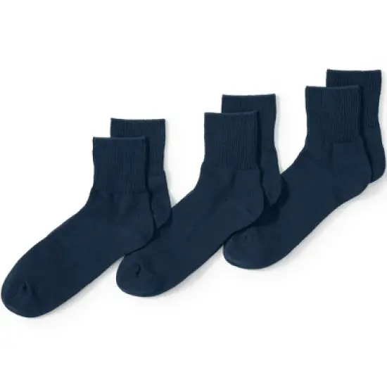 Lands' End Men's Rib Quarter Sock image {1}