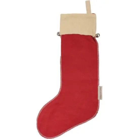 Primitives By Kathy 18.0 Inch Nice Kitty Stocking Christmas Holiday Stocking , Cat Bells (1PC) image {1}