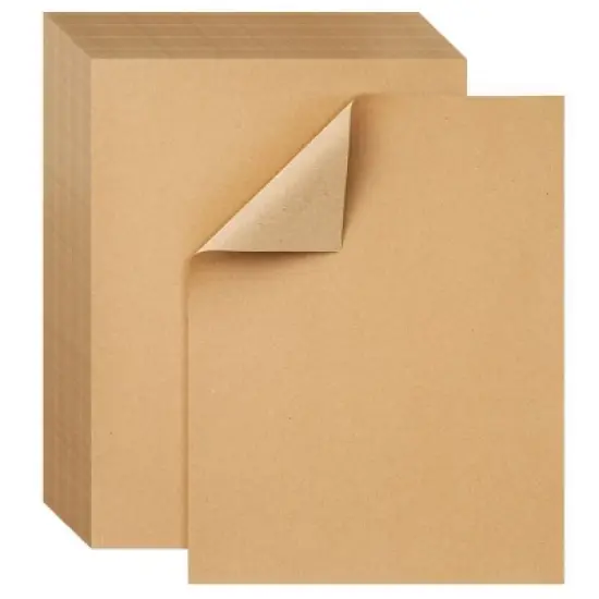 Bright Creations 200 Pack Brown Craft Paper for DIY Projects, Classroom, Letter Size Kraft Paper Material Sheets, 130gsm, 8.5 x 11 In image {8}