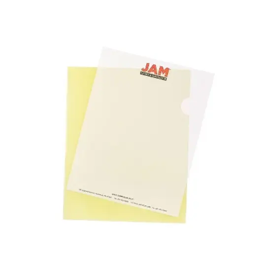 JAM Paper Plastic Sleeves 9" x 12" Yellow 12/Pack 2226316991 image {3}