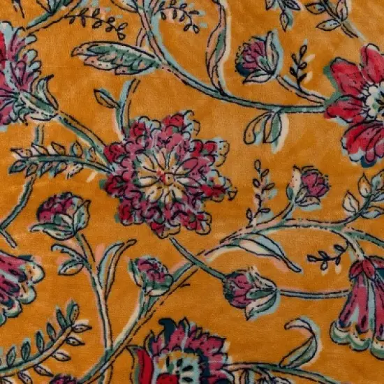 Oversized Printed Floral Primalush Throw Blanket Gold - Threshold&trade; image {4}