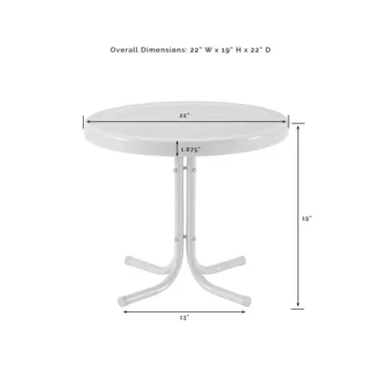 HomeStock Griffith Outdoor Metal Side Table image {3}