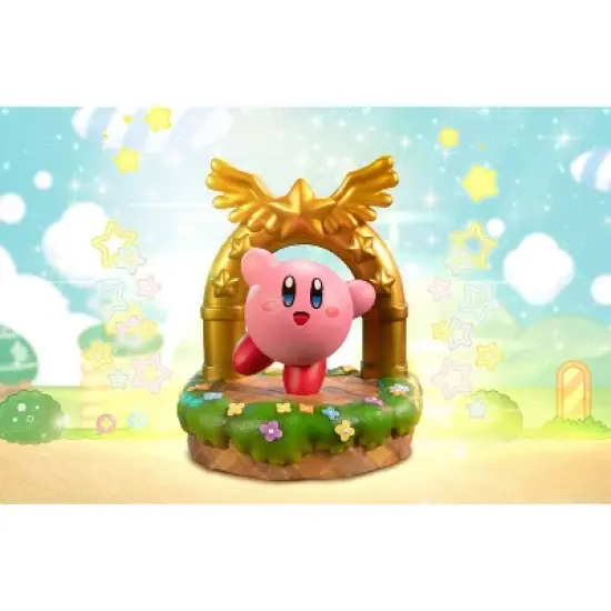 First 4 Figures: Kirby and the Goal Door 9" PVC Statue image {1}
