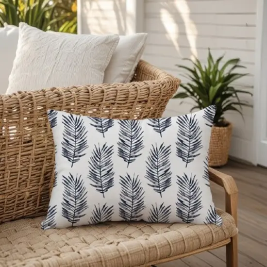 Creative Products Blue Fern Pattern 14x20 Indoor / Outdoor Pillow image {5}