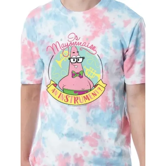 SpongeBob SquarePants Mens' Patrick Tie-Dye Funny Jogger Sleep Pajama Set Multicolored image {1}