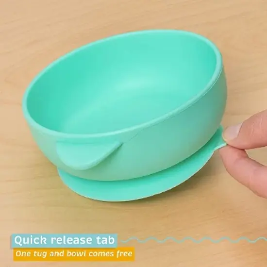 Upward Baby Silicone Bowl 3Pc Set With Spoon Multi image {5}