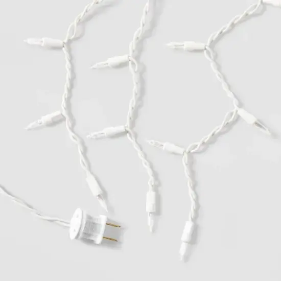 300ct Incandescent Mini Christmas Icicle Lights with White Wire - Wondershop&trade; image {4}