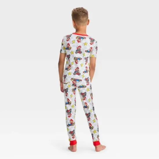 Boys' Super Mario Kart 4pc Racing Cotton Pajama Set - Red image {3}