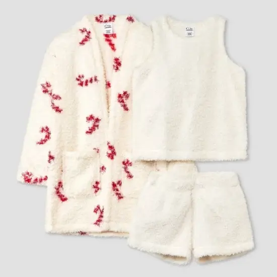 Girls' 3pc Marshmallow Fleece Pajama Set - art class&trade; image {6}