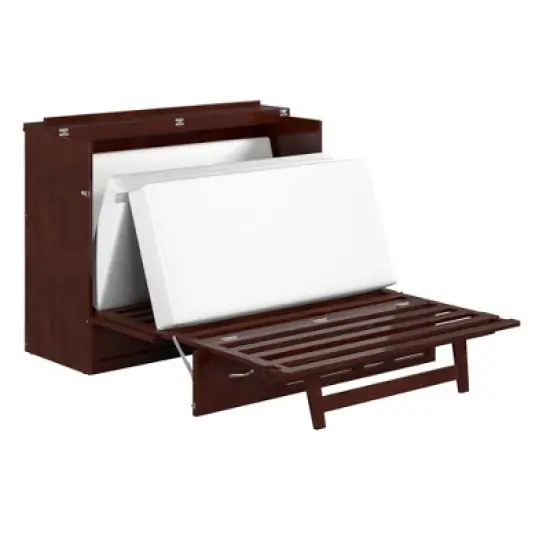 Full Deerfield Murphy Bed Chest with Charger Walnut - AFI image {10}