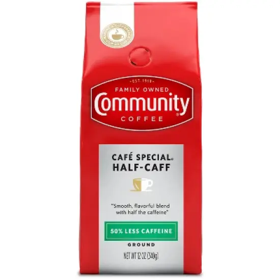Community Coffee Half-Caff Medium Roast Ground Coffee - 12oz image {2}