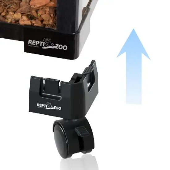 REPTI ZOO 64Gallon Reptile Glass Terrarium with Wheels-48 x 18 x18 inches image {4}