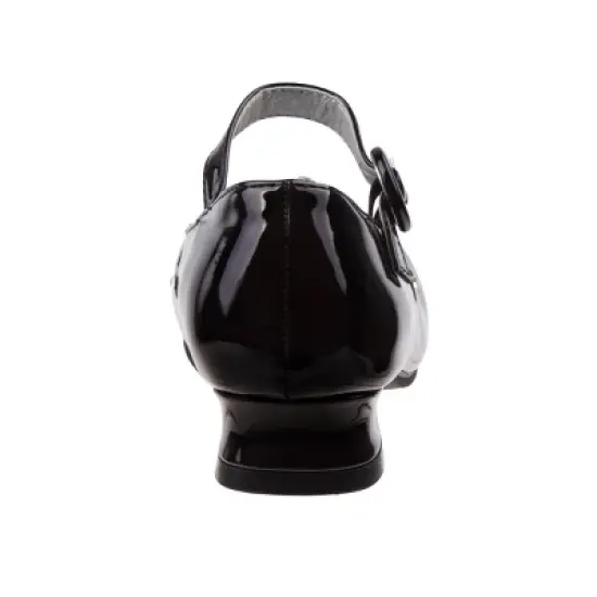 Josmo Girls' Patent Mary Jane Dress Shoes with Adjustable Hook and Loop Closure - Perfect for Weddings, Parties, and Special Occasions (Little Kid) image {4}