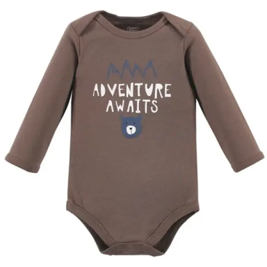 Luvable Friends Baby Boy Cotton Long-Sleeve Bodysuits 5pk, Camping image {4}