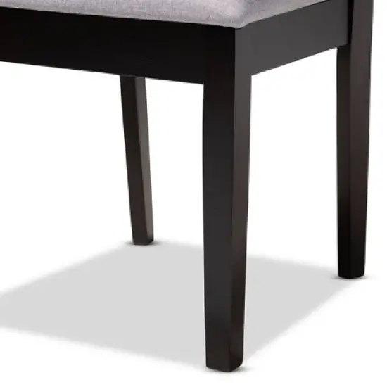 4pc Caron Finished Wood Dining Chairs - Baxton Studio image {4}