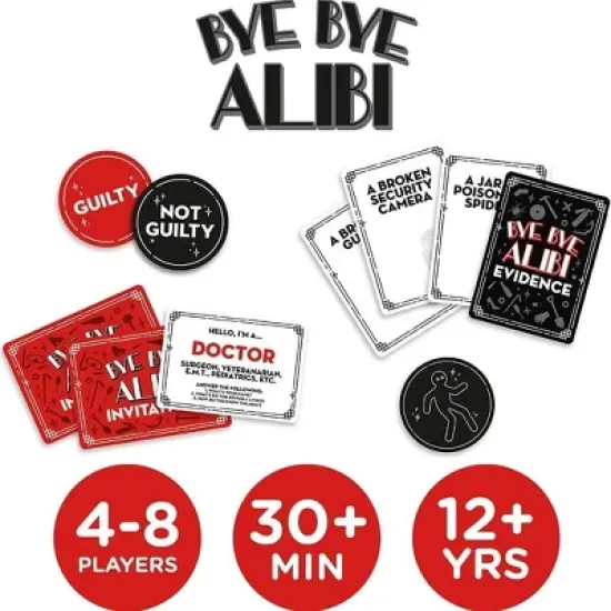 Aquarius Puzzles Bye Bye Alibi Card Game image {1}