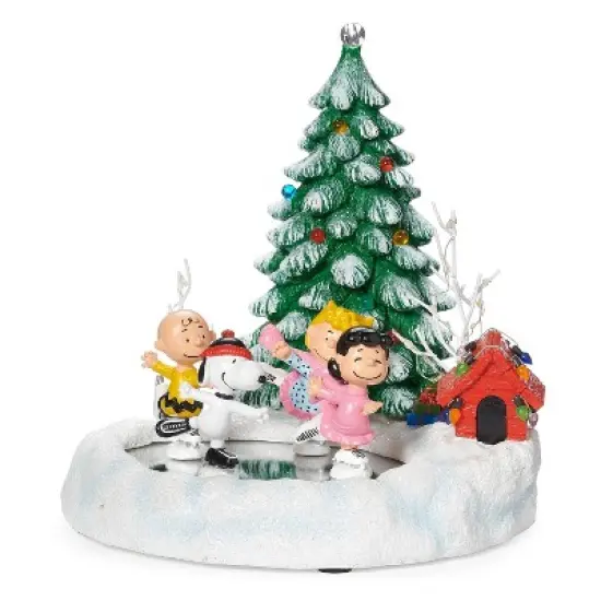 Peanuts Skatepond Musical LED Christmas Decorative Figurine image {2}
