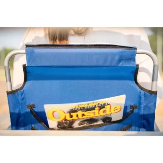 Stansport Folding Stadium Seat With Arms Blue/Tan image {8}