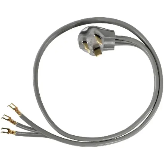Certified Appliance Accessories&reg; 3-Wire Open-End-Connector 30-Amp Dryer Cord, 5ft image {1}