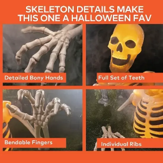 Morris Costumes 4 Ft Light-Up Groundbreaker Skeleton Halloween Decoration image {3}