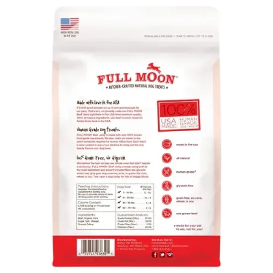 Full Moon Beef Jerky Dry Dog Treats - 11oz image {3}