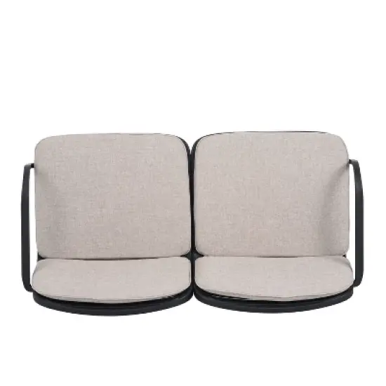 Okak Minimalist PP Patio Accent Chairs Upholstered Club Chairs/Loveseat/Combo,Chic Outdoor Armchair for Poolside,Garden&Backyard image {8}