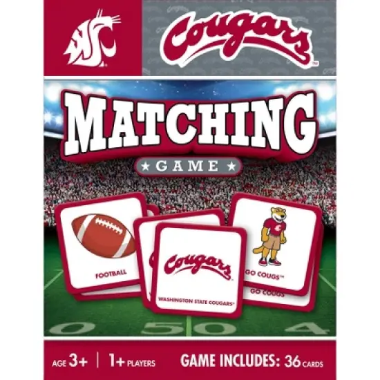 MasterPieces Officially Licensed NCAA Washington State Cougars Matching Game for Kids and Families image {1}